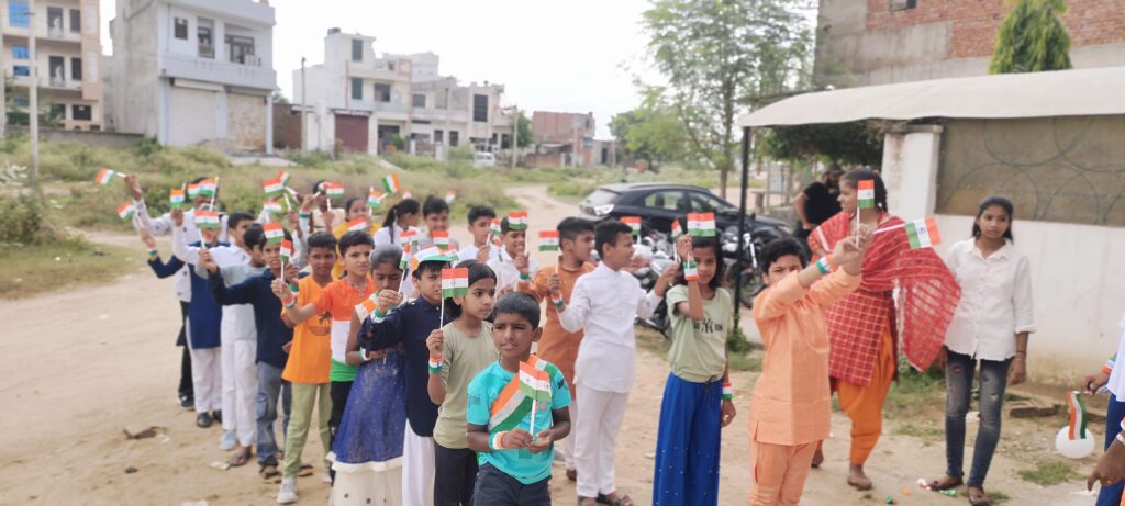 Sainik School cadets marching during drill practice